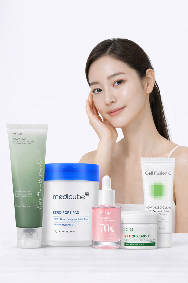 Korean Skincare Routine for Large Pores and Uneven Texture- Oily Skin-Luxiface.com