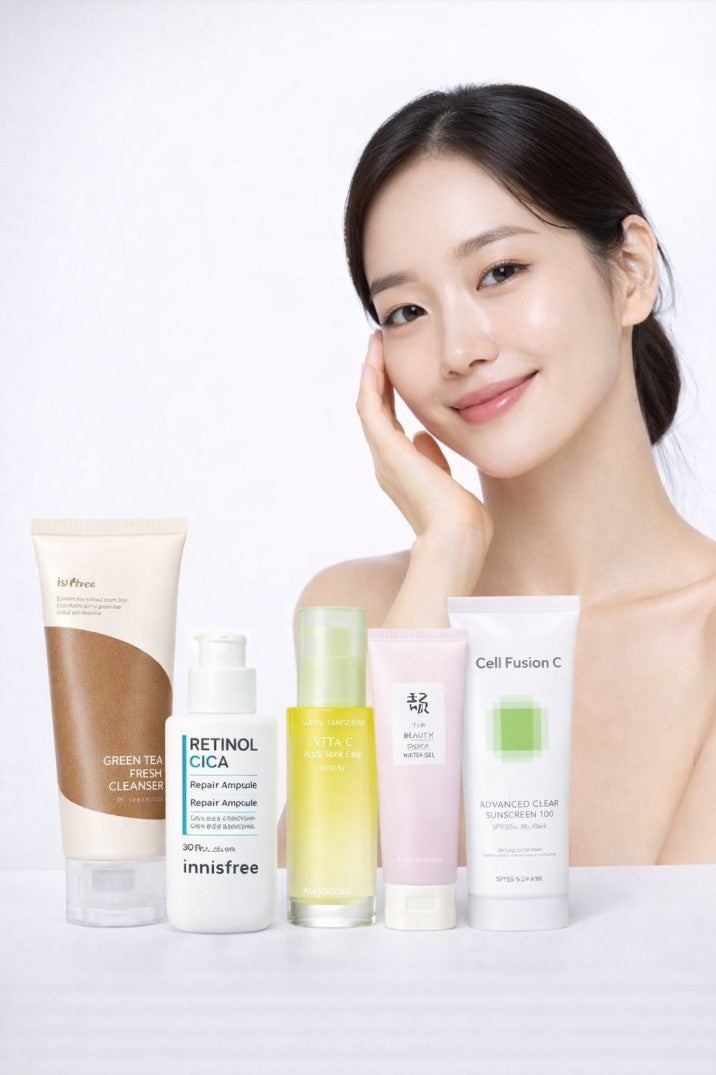 Korean Skincare Routine for Sun Damage and Protection- Oily Skin-Luxiface.com