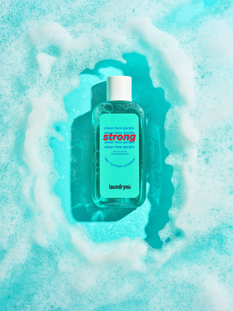 [Laundryou] Clean Face Gargle Gel-to-Foam Cleanser Strong 160g-Luxiface.com