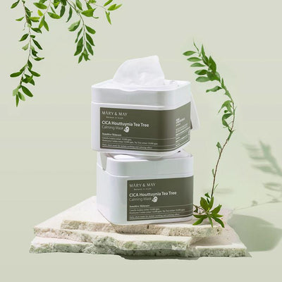 [MARY&MAY] Cica Houttuynia cordata Tea Tree Calming Mask Pack - 30 sheets-MARY&MAY-Luxiface