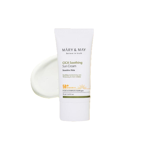[MARY&MAY] CICA Soothing Sun Cream SPF50+ PA++++ - 50ml-Luxiface.com