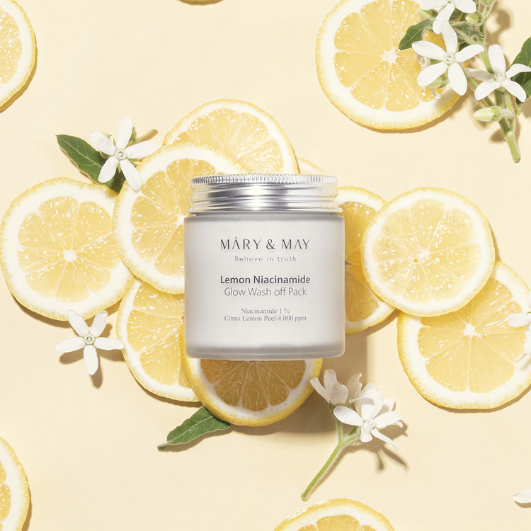 [MARY&MAY] Lemon Niacinamide Glow Wash Off Pack 125g-Luxiface.com
