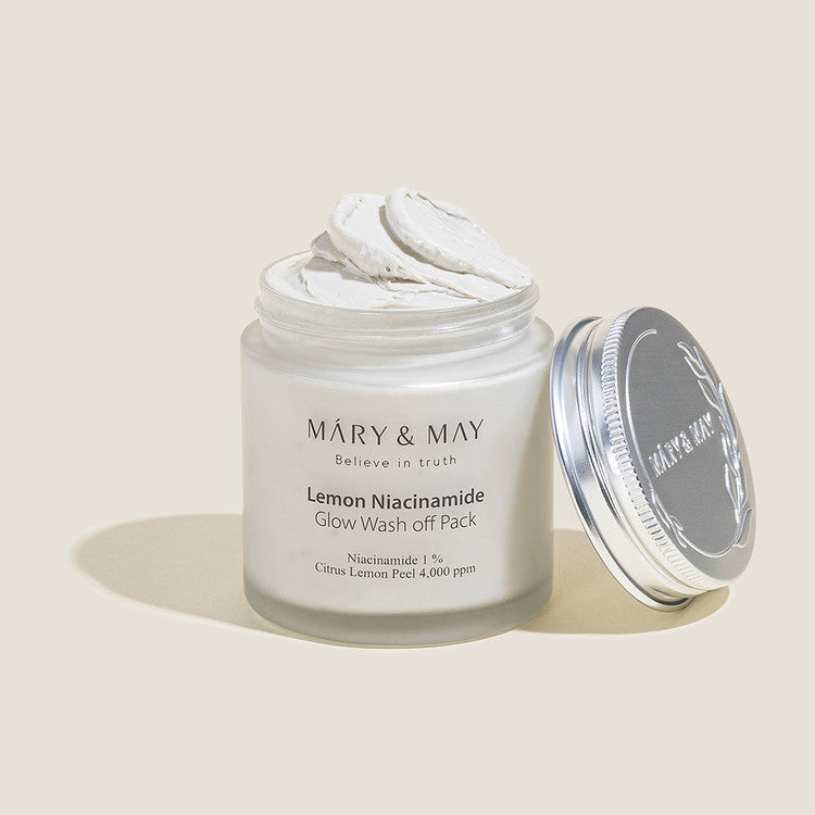 [MARY&MAY] Lemon Niacinamide Glow Wash Off Pack 125g-Luxiface.com