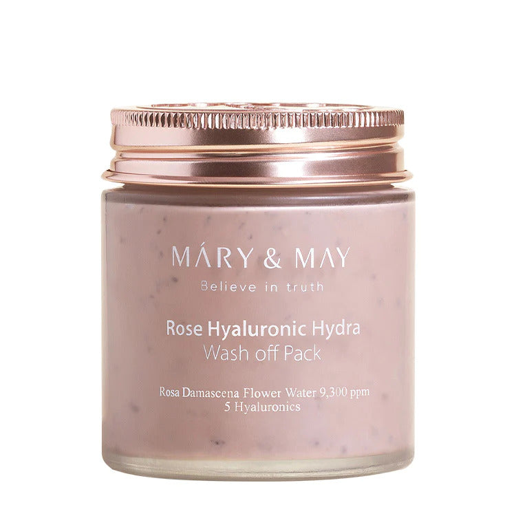 [MARY&MAY] Rose Hyaluronic Hydra Wash Off Pack 125g-Luxiface.com
