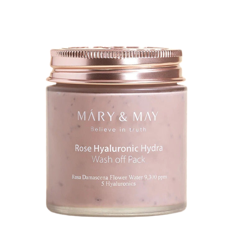 [MARY&MAY] Rose Hyaluronic Hydra Wash Off Pack 125g-Luxiface.com