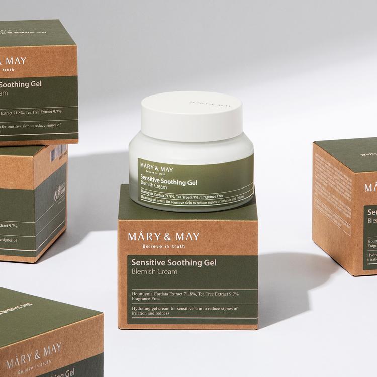 [MARY&MAY] Sensitive Soothing Gel Blemish Cream - 70ml-MARY&MAY-Luxiface