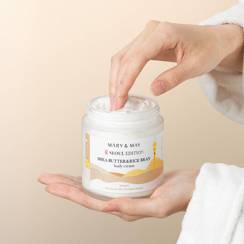 [Mary&May] Shea Butter & Rice Bran Body Cream 250ml-Luxiface.com