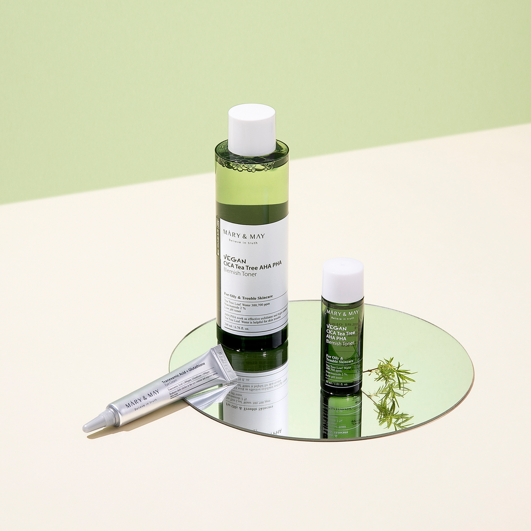 Mary&May] Vegan CICA Tea Tree Toner Special Set (200ml+30ml+Eye