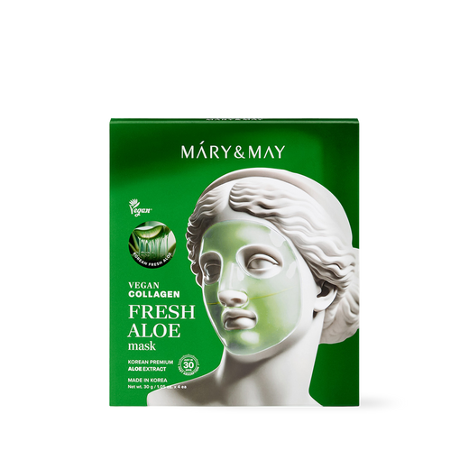 [Mary&May] Vegan Collagen Fresh Aloe Mask (30g x4)