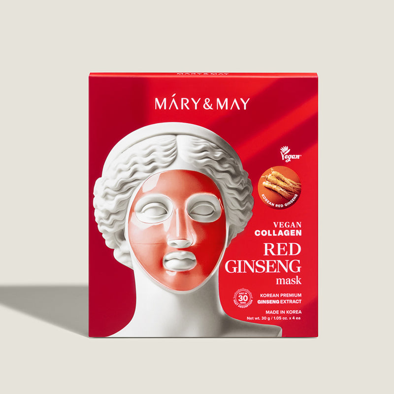 [Mary&May] Vegan Collagen Red Ginseng Mask (30g x4)-Luxiface.com