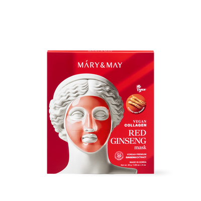 [Mary&May] Vegan Collagen Red Ginseng Mask (30g x4)-Luxiface.com