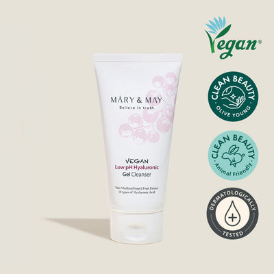 [Mary&May] Vegan Low pH Hyaluronic Gel Cleanser 150ml-Luxiface.com