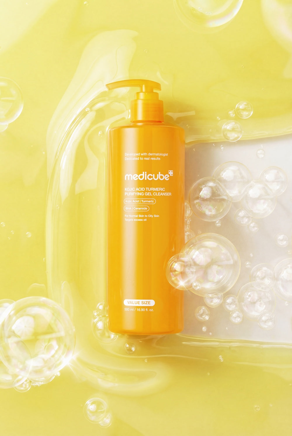 [Medicube] Kojic Acid Turmeric Gel to Foam Cleanser 500ml image 4