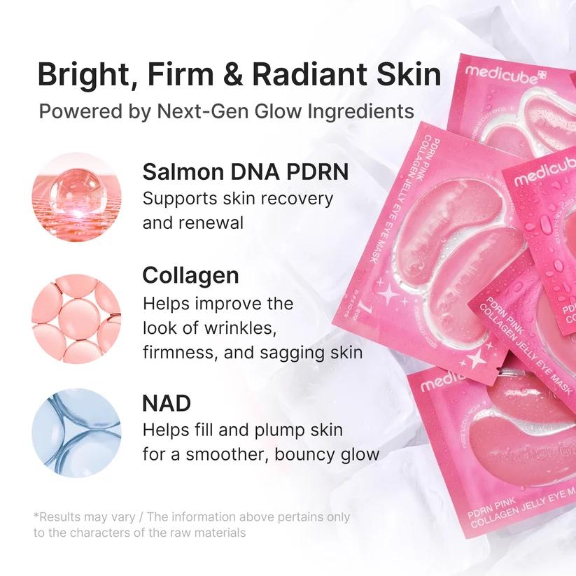 [Medicube] PDRN Pink Collagen Jelly Eye Mask 6Pairs image 3