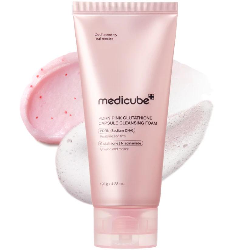 [Medicube] PDRN Pink Glutathione Capsule Cleansing Foam 120g image 2