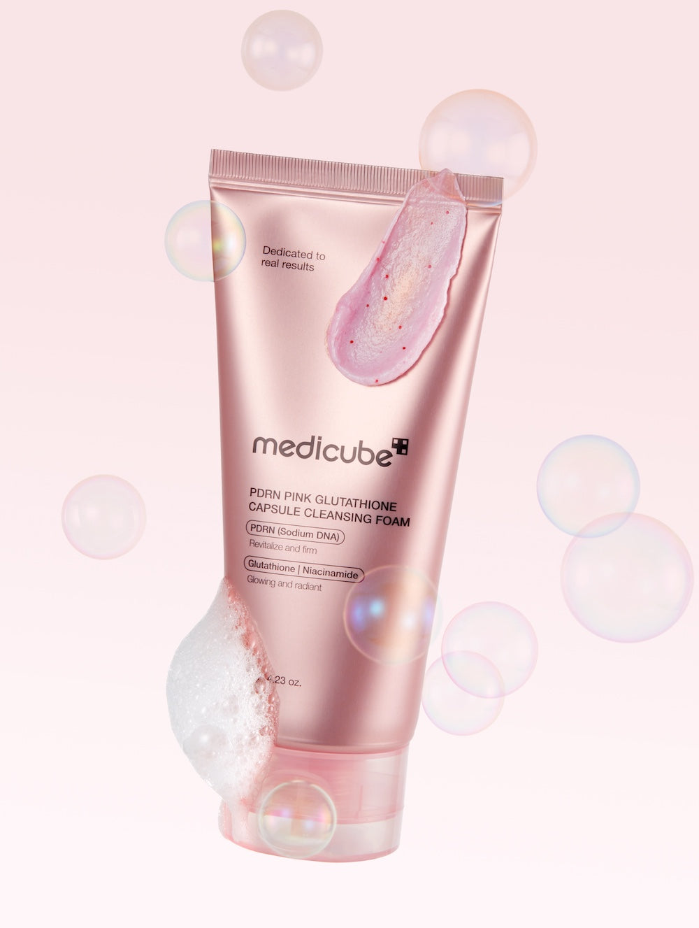 [Medicube] PDRN Pink Glutathione Capsule Cleansing Foam 120g image 1