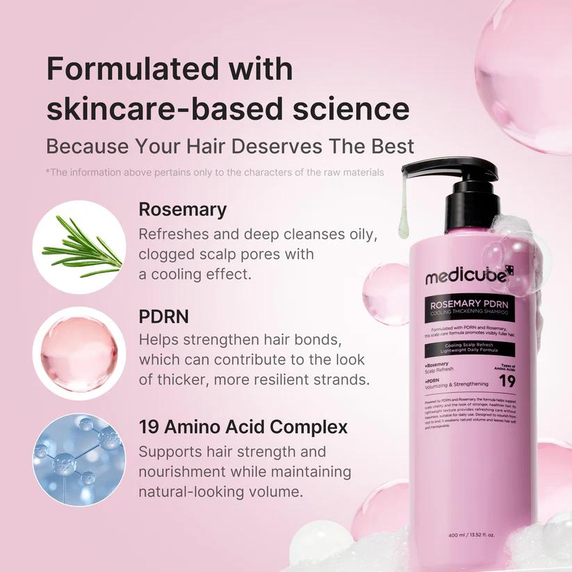 [Medicube] Rosemary PDRN Cooling Thickening Shampoo 400ml image 7