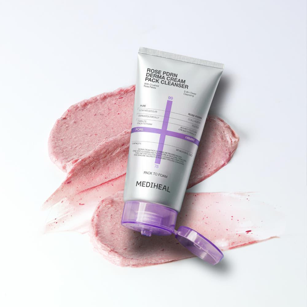 [Mediheal] Derma Cream Pack Cleanser Rose PDRN 120ml image 1