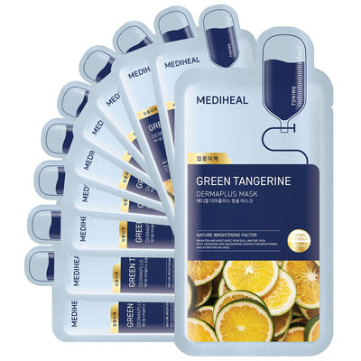 [Mediheal] Derma Plus Green Tangerine Mask 10ea-Luxiface.com