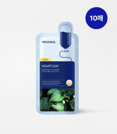 [Mediheal] Derma Plus Heartleaf Mask 10ea-Luxiface.com