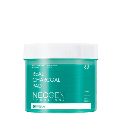 [NeoGen] Dermalogy Real Charcoal Pad 150ml (60 Pads)-Luxiface.com