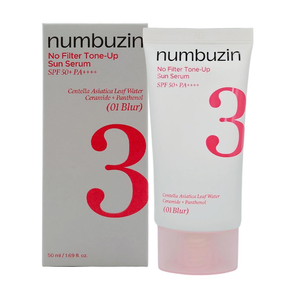 [Numbuzin] No Filter Tone-Up Sun Serum SPF50+ PA++++ 01 Blur 50ml image 1