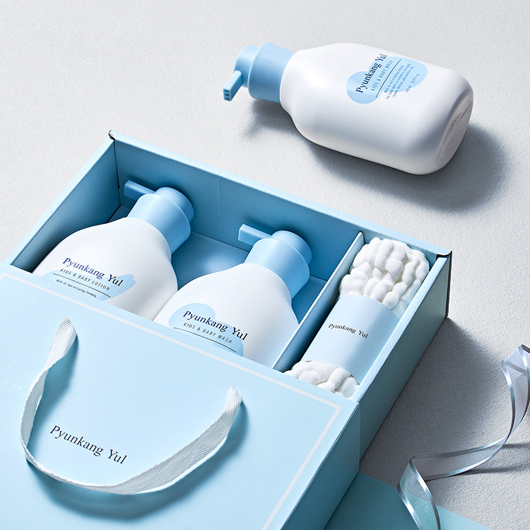 [PyunkangYul] Kids & Baby Line Gift Set 590ml*2+guaze-Luxiface.com