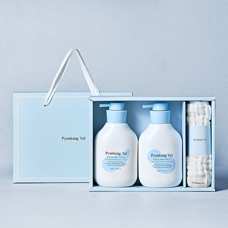 [PyunkangYul] Kids & Baby Line Gift Set 590ml*2+guaze-Luxiface.com