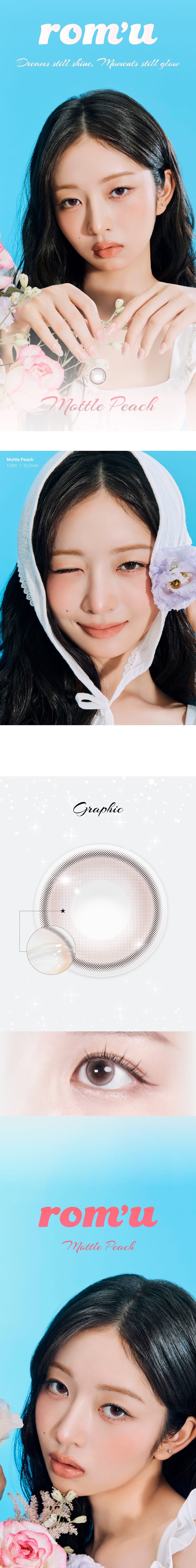 [Rom’u] 1 Day Colored Contact Lens - Mottle Peach 0.00 (10 pcs) image 7
