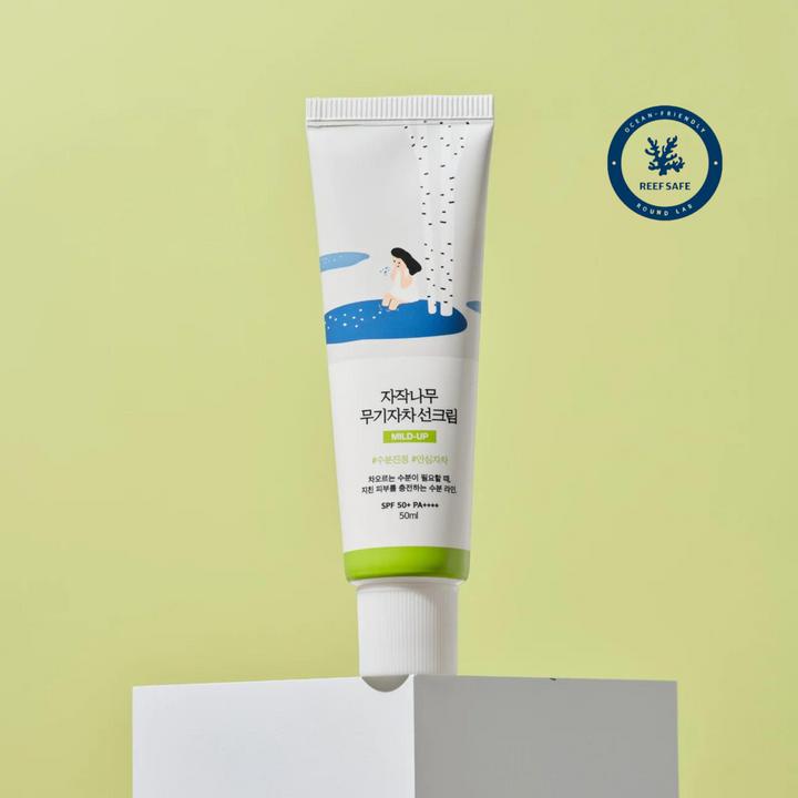 [Roundlab] Birch juice Moisturizing Mild-up Sunscreen SPF 50+ PA++++ 50ml-Luxiface.com