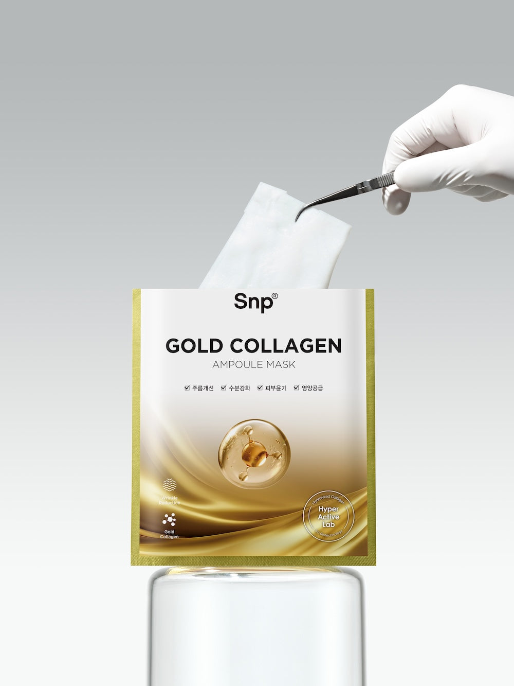 [SNP] 24K Gold Ampoule Sheet Mask 25ml x 10 Sheets image 2