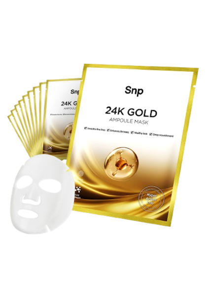 [SNP] 24K Gold Ampoule Sheet Mask 25ml x 10 Sheets