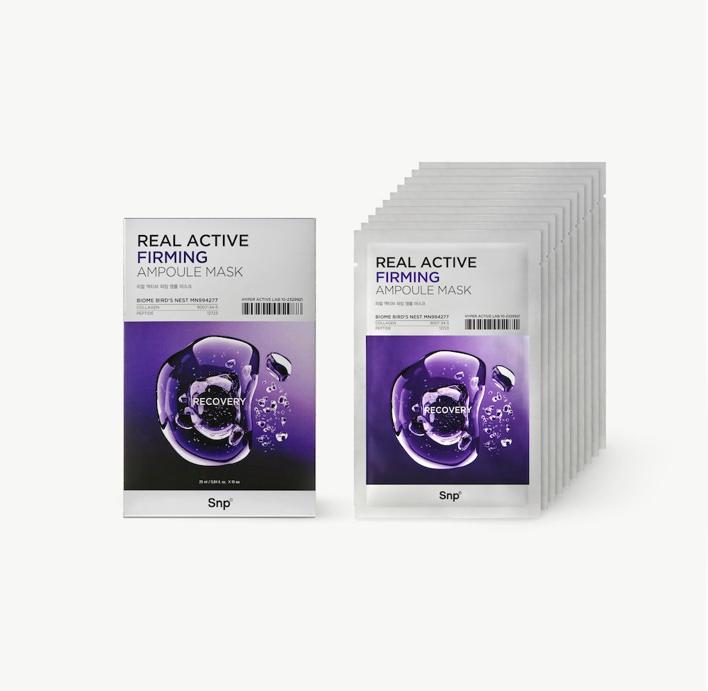 [SNP] Real Active Firming Ampoule Sheet Mask 25ml x 10 Sheets image 6