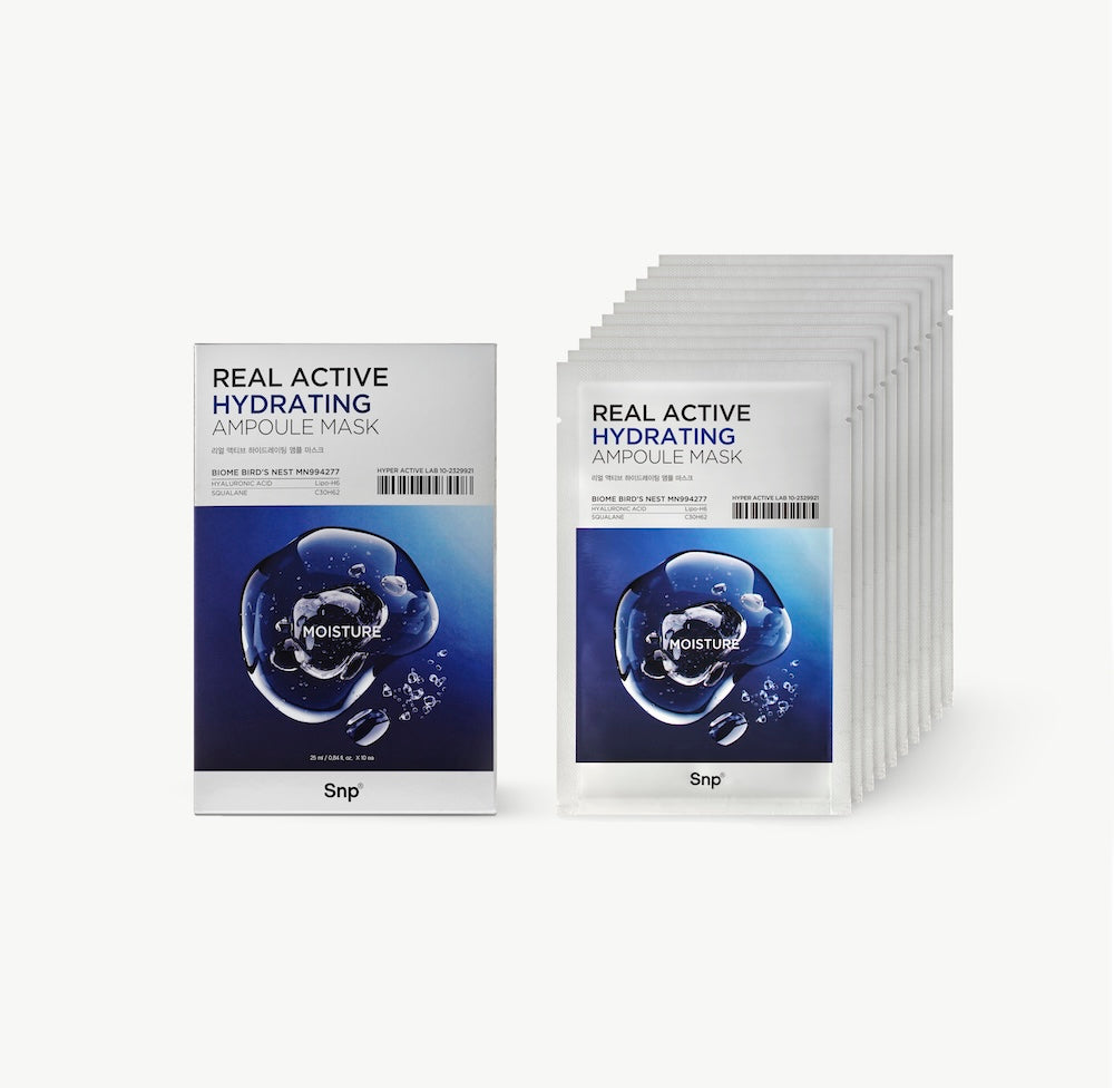 [SNP] Real Active Hydrating Ampoule Sheet Mask 25ml x 10 Sheets image 7