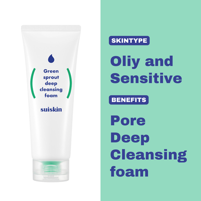 [SUISKIN] Green sprout deep cleansing foam 150ml-Luxiface.com