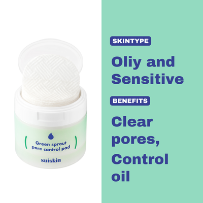 [SUISKIN] Green sprout pore control pad 70EA-Luxiface.com