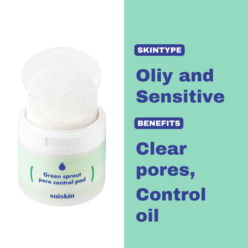 [SUISKIN] Green sprout pore control pad 70EA-Luxiface.com