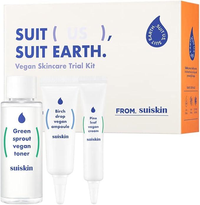 [Suiskin] Vegan skincare Trial kit (toner50ml + ampoule10ml+ cream10ml)-Luxiface.com