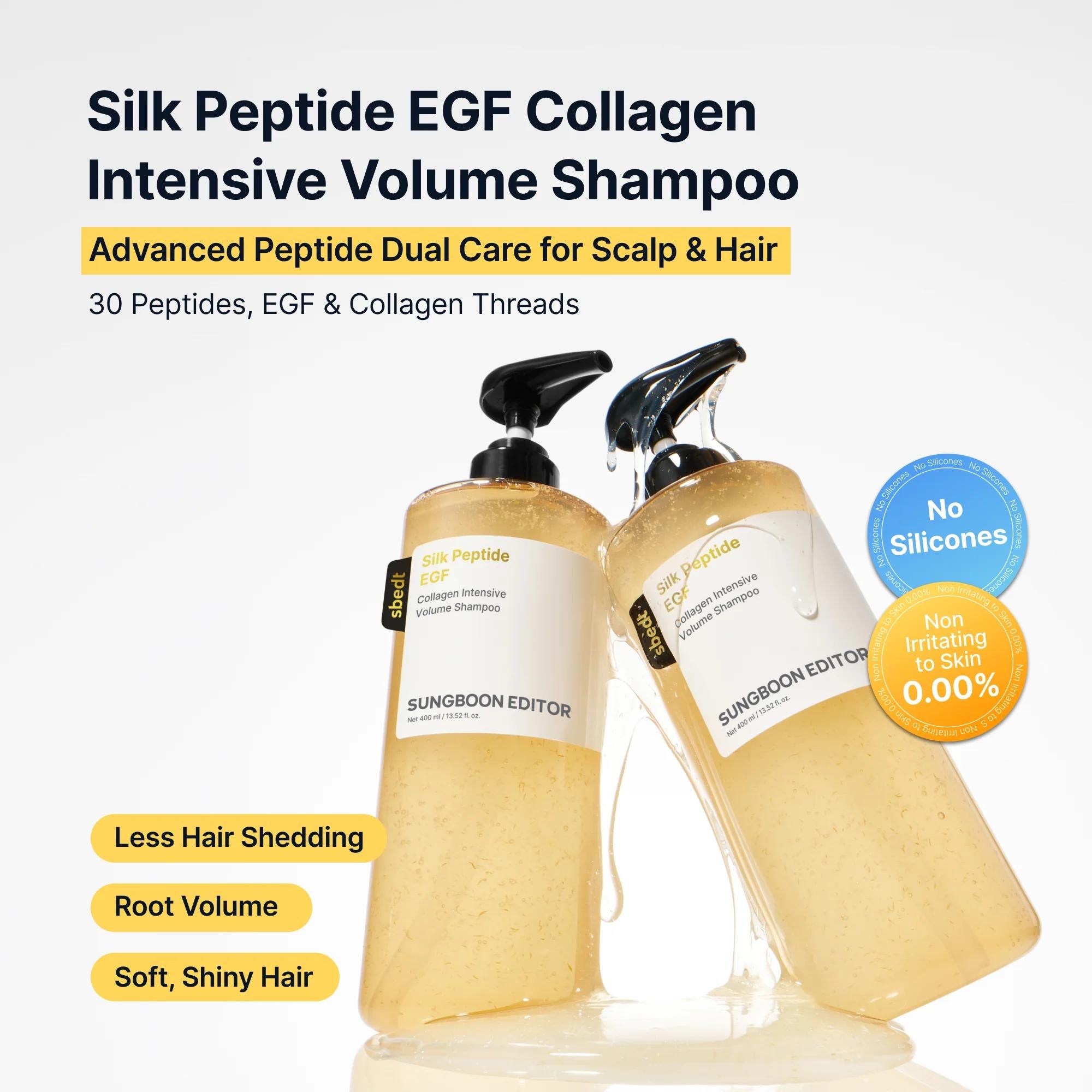 [SUNGBOON EDITOR] Silk Peptide EGF Collagen Intensive Volume Shampoo 400ml image 2