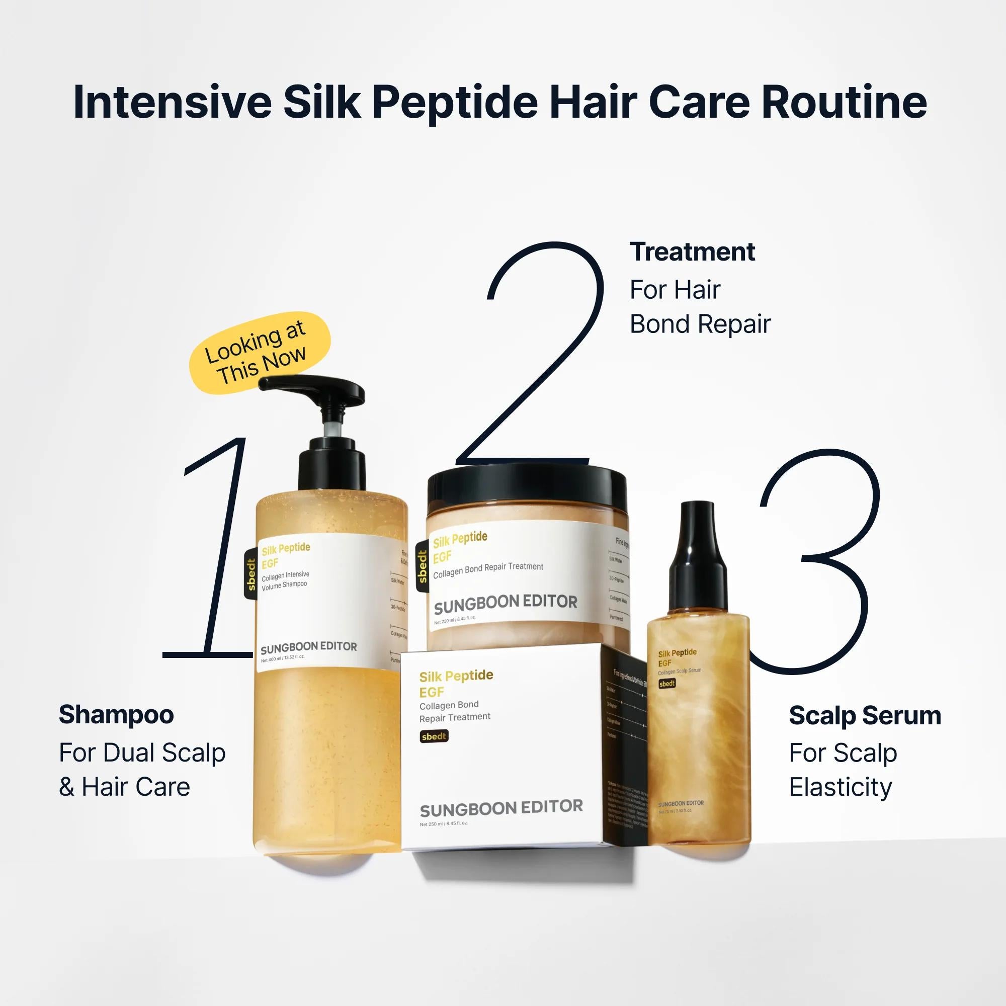 [SUNGBOON EDITOR] Silk Peptide EGF Collagen Intensive Volume Shampoo 400ml image 8