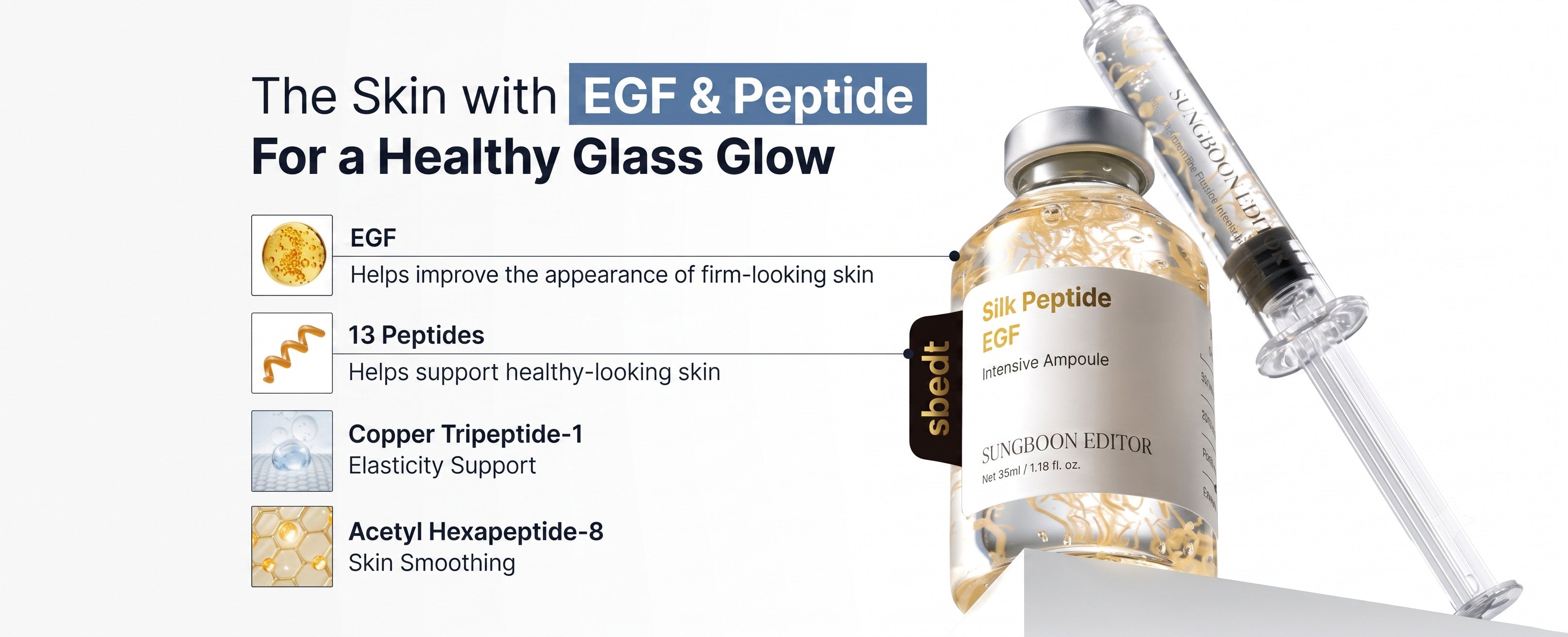 [SUNGBOON EDITOR] Silk Peptide EGF Intensive Ampoule 35ml image 4