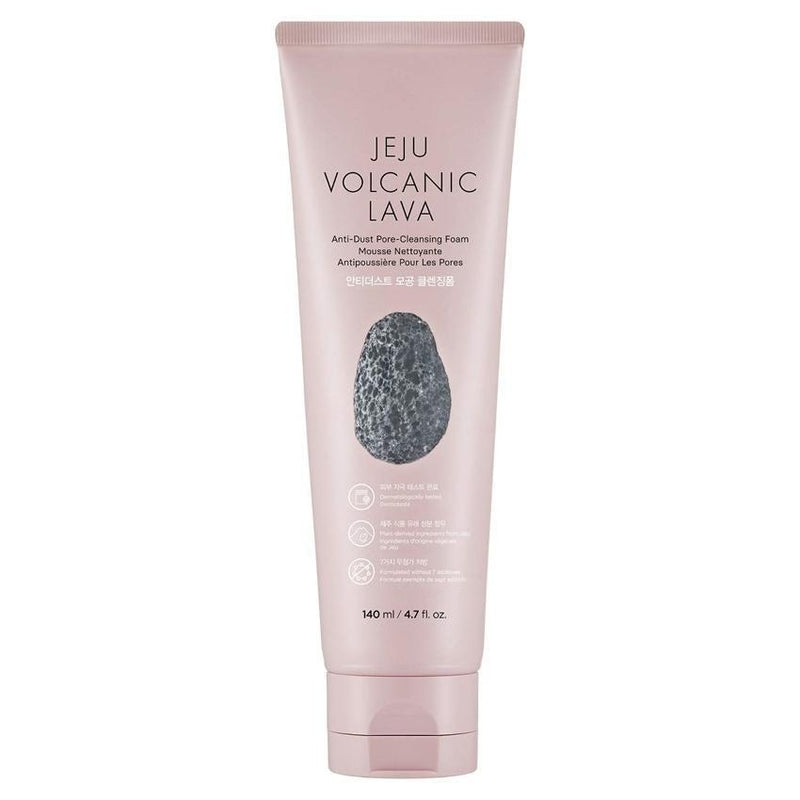 [The face shop] Jeju Volcanic Lava Anti-Dust Pore-Cleansing Foam 140ml-Foaming Cleanser-Thefaceshop-140ml-Luxiface