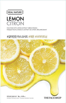 [The face shop] Real Nature Masque Feuille Citron X 10pc