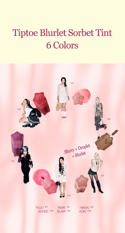 [Tiptoe] Blurlet Sorbet Tint 4ml - 6 Colors-Luxiface.com
