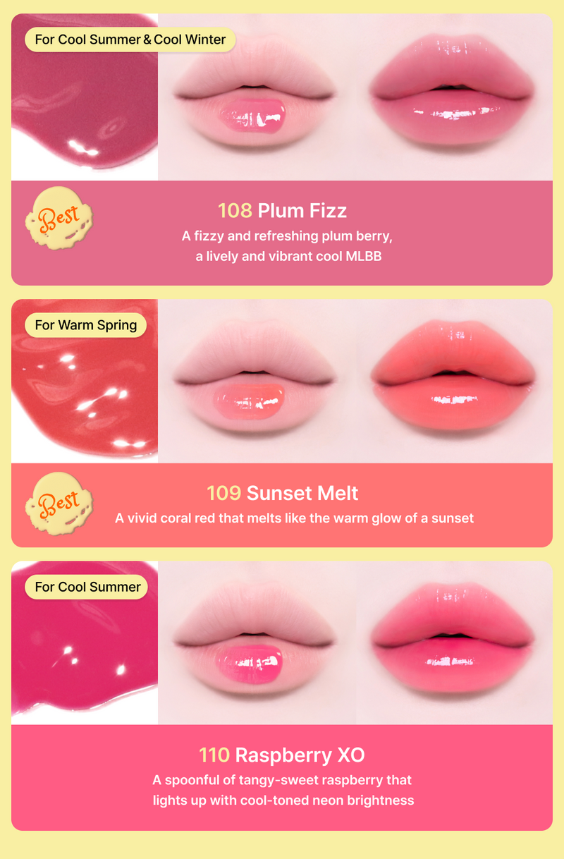 [Tiptoe] Glowit Sorbet Tint 4.5ml - 12 Colors-Luxiface.com