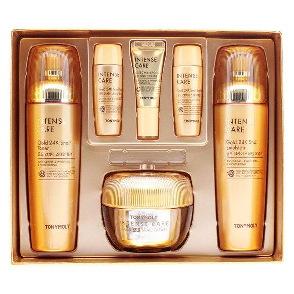 TONYMOLY INTENSE CARE 24K Gold トライアルセット TONYMOLY] Intense Care Gold 24K Snail Skincare Set of 3