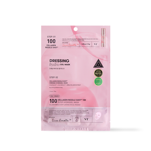 [VT Cosmetics] COLLAGEN Reedle Shot 100 2STEP Hydrogel Mask 1ea