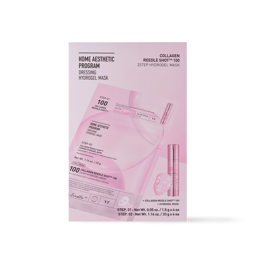 [VT Cosmetics] COLLAGEN Reedle Shot 100 2STEP Hydrogel Mask 4ea