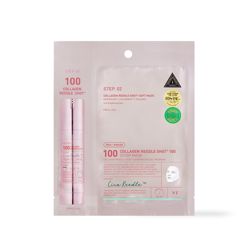 [VT Cosmetics] COLLAGEN Reedles Shot 100hL 2 STEP MASK-Luxiface.com