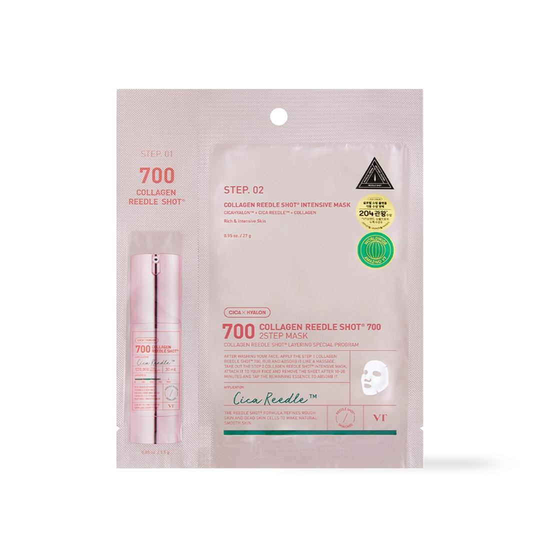 VT Cosmetics] COLLAGEN Reedles Shot 700hL 2 STEP MASK – Luxiface.com